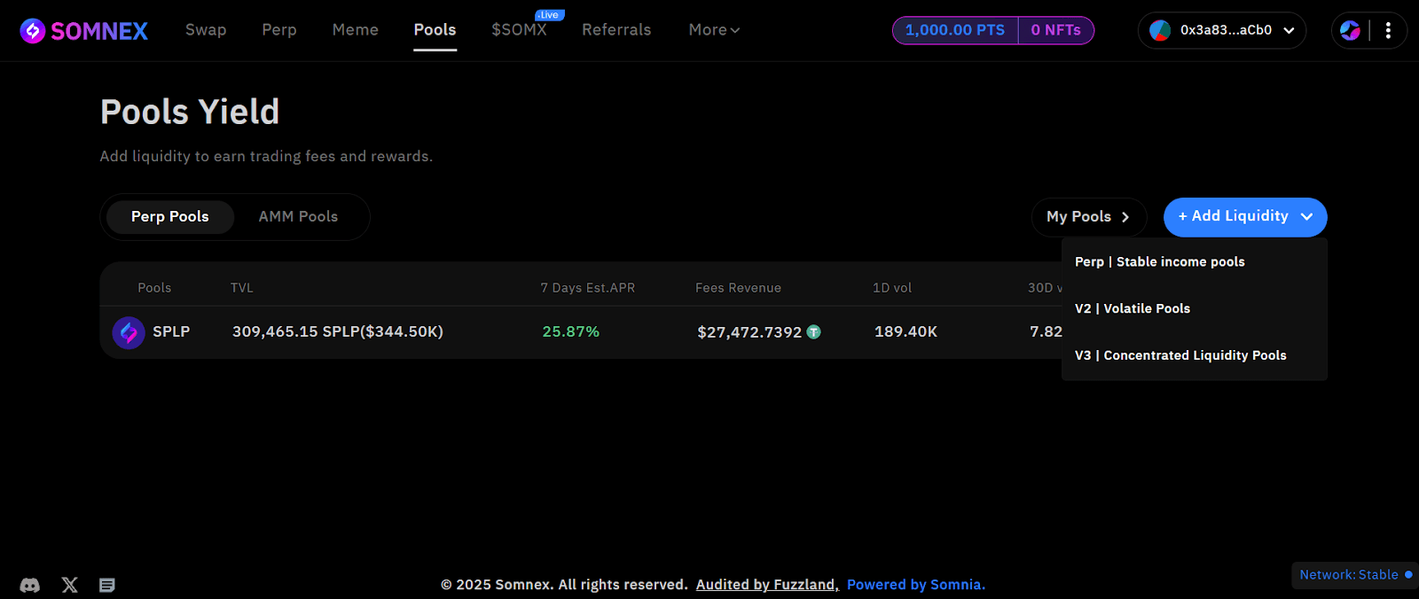 How to Provide Liquidity on Somnex to Earn Rewards