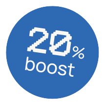 20% boost